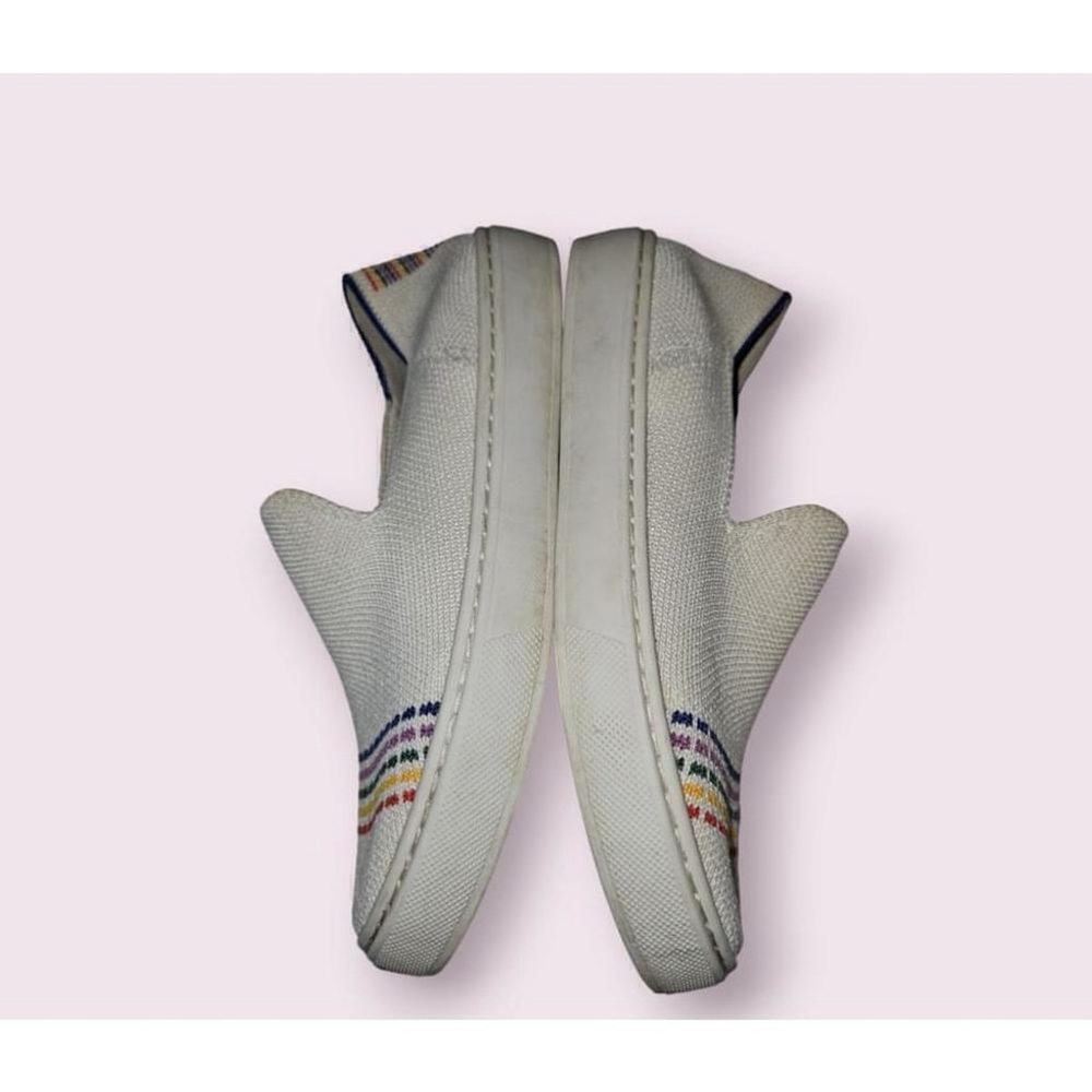 Rothy's Slip On Shoes Girl's Size 1 White Rainbow - Picture 9 of 12